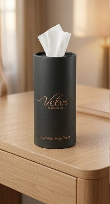 Velvo Premium Facial Tissues- Signature Luxury Black