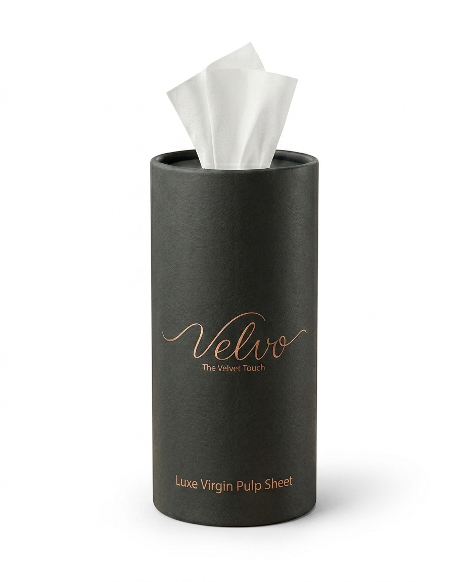 Velvo Premium Facial Tissues- Signature Luxury Black