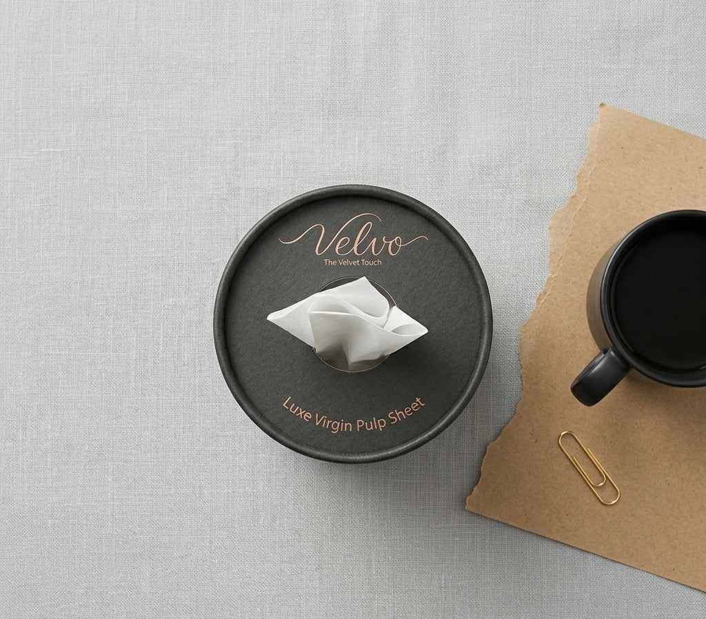 Velvo Premium Facial Tissues- Signature Luxury Black