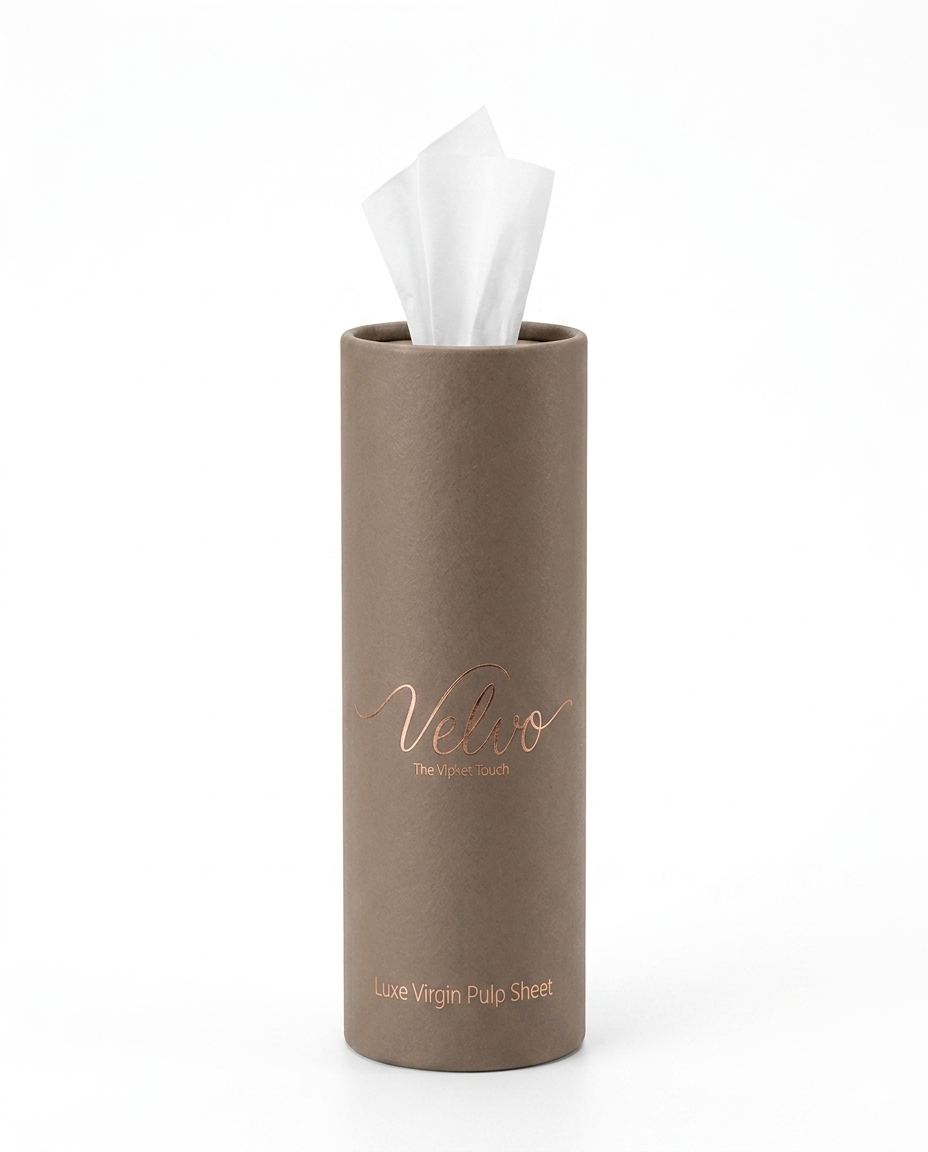 Velvo Premium Facial Tissues - Home Collection Taupe