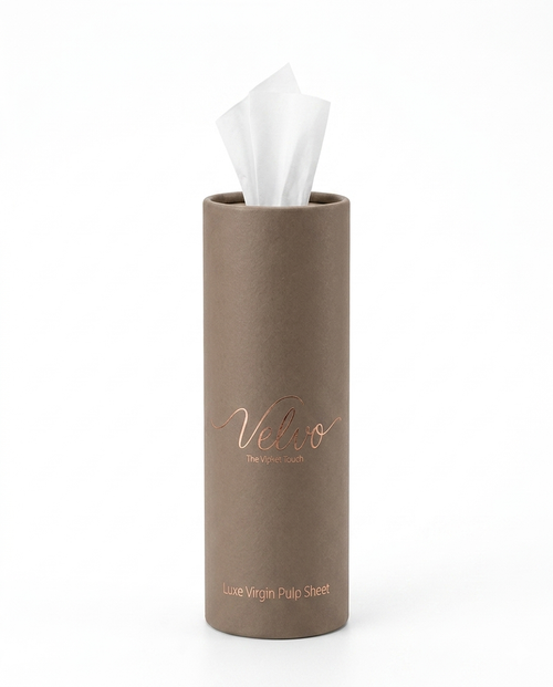 Velvo Premium Facial Tissues - Home Collection Taupe
