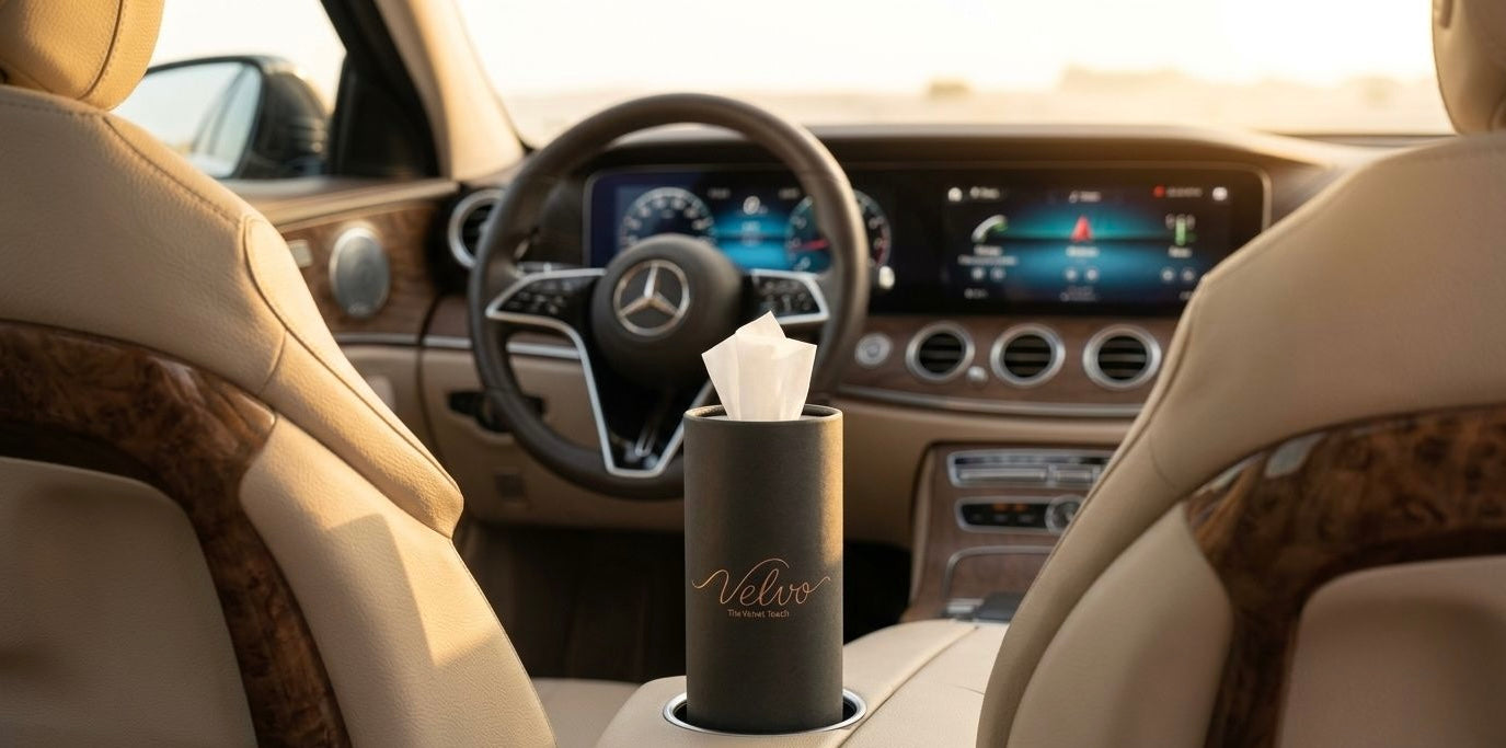 Velvo Premium Facial Tissues- Signature Luxury Black