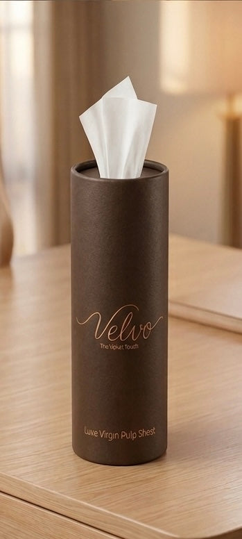 Velvo Premium Facial Tissues - Home Collection Taupe